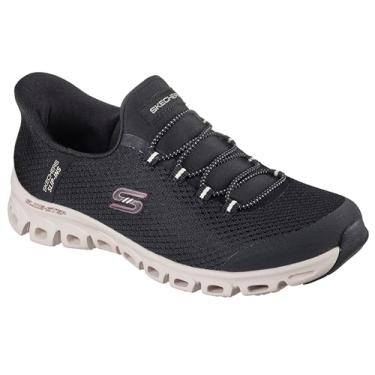 Imagem de Skechers Tênis feminino Glide-Step-Vibey Hands Free Slip-ins, Bknt=preto/natural, 34