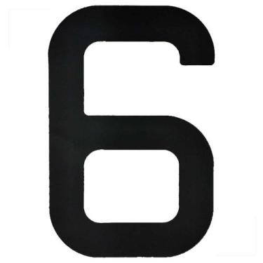 Imagem de Numeral para Velas Optimist IODA Preto Número Seis - Optiparts