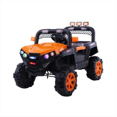 Imagem de Carrinho Elétrico Infantil 12V Utv Laranja Acelerador Pedal - Bribri