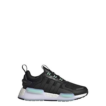 Imagem de adidas Tênis infantil unissex Nmd_V3, Core Black/Cloud White/Beam Green, 18