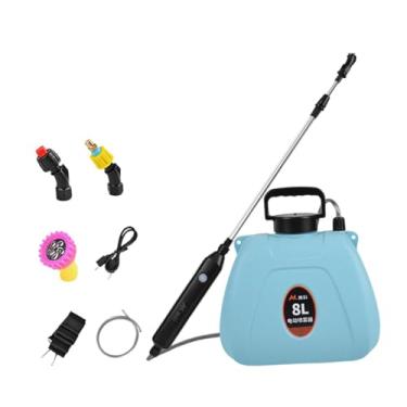 Imagem de Generic Pulverizador de jardim retrátil de alta pressão 8L com alça de ombro, pulverizador elétrico, cabo recarregável para lavagem de carros, Use Cerca de 120 Minutos