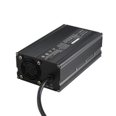 Imagem de Lzyjckh Carregador de Bateria de Chumbo-Ácido 24V 25A 900W Carga lenta e múltiplas opções de saída para Empilhadeiras, Transpaleteiras, Carrinhos de Golfe - Baterias AGM/GEL/Úmidas,Black,A6