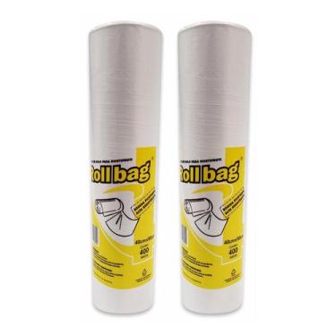 Imagem de Kit 2 bobinas sacos transparente picotada 40x60 c/400 sacos - Rollbag