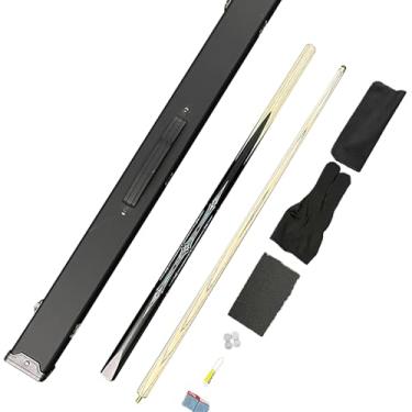 Imagem de 1/2 Bastão de taco de sinuca de madeira cinza branca – bastões de taco de bilhar de 147 cm para adultos, ponta de 10 mm, bastões de sinuca premium para homens, bastões de taco para mesa de sinuca (B