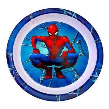 Imagem de Prato Infantil Raso Melamina Homem Aranha Disney Marvel Unid - Marca