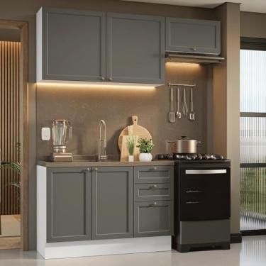 Imagem de Armário de Cozinha Compacta 180 cm Branco/cinza Vik Madesa 02