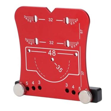 Imagem de Naroote Broca do Furo Dobradiça, Guia Versátil Perfuração Dobradiça Liga de Alumínio 35mm Prevenção Oxidação para a Porta (Vermelho)