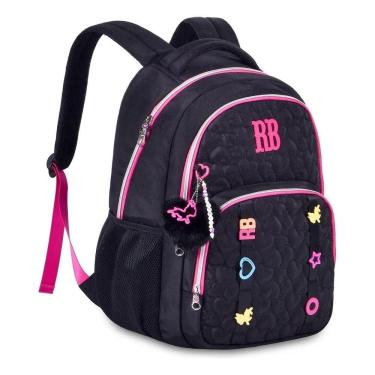 Imagem de Mochila Escolar Rebecca Bonbon Preta Rb24580