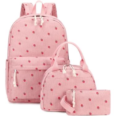 Imagem de Mochila escolar Bluboon para adolescentes, meninas e meninos com lancheira