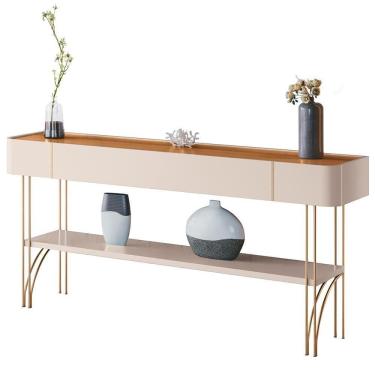 Imagem de Aparador Decorativo Industrial Sala De Estar Jantar La Vie B01 Off White Cinamomo - Lyam Decor