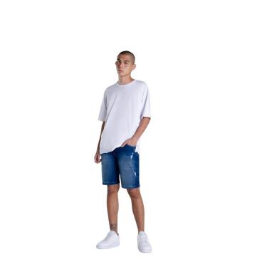 Imagem de Bermuda Masculina Enfim Slim Jeans Com Elastano Jeans 46-Masculino