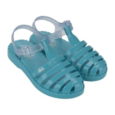 Imagem de Sandália Infantil Barbie Duo Menina Rosa Transparente ou Azul Vidro Glitter Grendene Kids (Azul Vidro, BR, Criança de 9 a 12 anos, Numérico, 31)