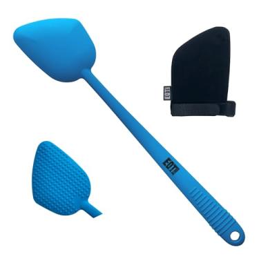 Imagem de Aplicador de loção dobrável para costas e corpo (luva de microfibra incluída) - protetor solar, autobronzeador, medicamentos, aplicador de loção corporal para as costas