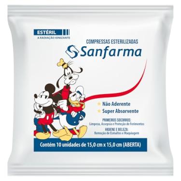 Imagem de Sanfarma, Compressa Gaze Não Aderente Estéril Disney Mickey 15 Pacotes