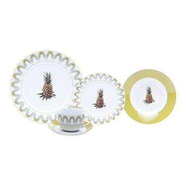 Imagem de APARELHO DE JANTAR 30PC P/CHÁ DE PORCELANA SUPER WHITE PINEAPPLE MAIL BOX