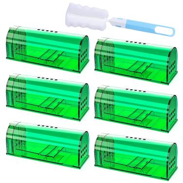 Imagem de Wanqueen Pacote Com 6 Ratoeiras Vivas Que Não Matam, Reutilizáveis Para Ambientes Internos E Externos, Casa Áreas Externas