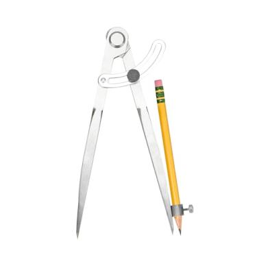 Imagem de Bússola grande para marcenaria, bússola lápis de 20 cm com divisor de asa ferramenta de desenho de bússola de metal para desenho técnico de carpinteiro