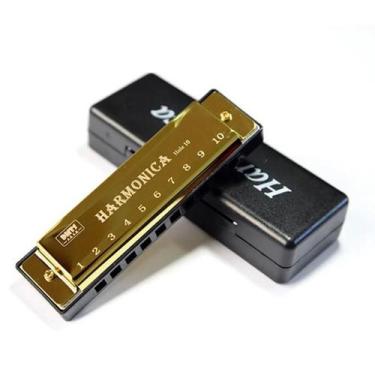 Imagem de Gaita Diatônica De 10 Furos C Key Com Estojo Para Iniciantes, Crianças