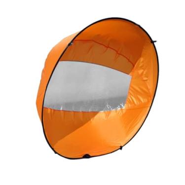 Imagem de Vela de vento para prancha de remo, vela de vento de caiaque, remo dobrável para caiaque, portátil, com janela transparente para acessório de barco inflável, downwind