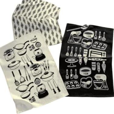 Imagem de Pano de prato felpudo estampado DOHLER 45cm x 65cm - MENU - 1un