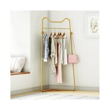Imagem de ZzleoyuUUs-12 Suporte para casaco de canto independente cabideiro de roupas moderno hall árvore com 2 ganchos para roupas, chapéu, cachecol, cabideiro em pé