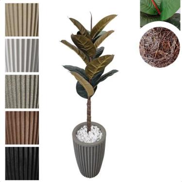 Imagem de Planta Artificial Ficus Lyrata Outono Toque Real com Vaso Decorativo -