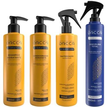 Imagem de Kit Cauterização Shampoo Protetor Profissional 4 Produtos - Dacca Prof