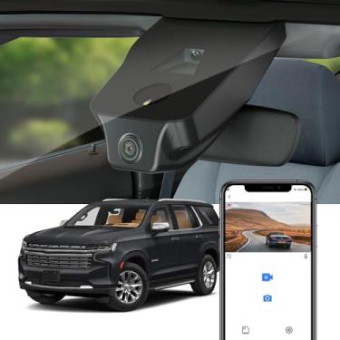 Imagem de Fitcamx Câmera veicular 4K adequada para Chevy Tahoe 2021-2025 LS LT RST Premier Z71 High Country (HD2-6272) tem escurecimento automático, visual OEM, vídeo UHD 2160P, WiFi e aplicativo, sensor G de