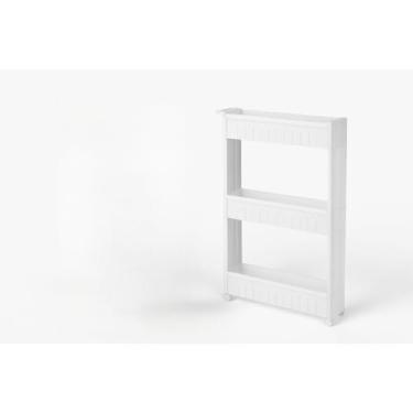 Imagem de Prateleira Armário Multiuso Rodinhas Organizador de Cozinha Banheiro e Lavanderia(Preto-5 Andares)