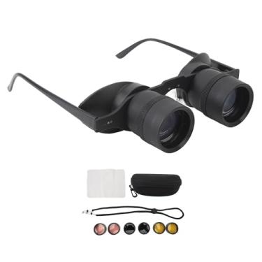 Imagem de Handsfree Binóculos Óculos, 10X Zoom Binóculos Polarizados para Observação de Aves Pesca, Ajustável HD Optical Telescope Óculos Binocular