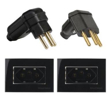 Imagem de 3 Tomada 3 Pinos 10a + 3 Tomada 3 Pinos 20a Móvel Embutir + 3 Plug 10a