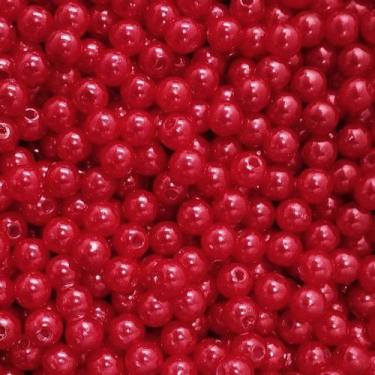 Imagem de PÉROLA DE ABS LISA Nº 06 20G PEROLA 6 MM - LADEIRA BIJUTERIAS, VERMELH