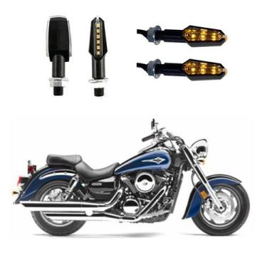 Imagem de KIT 4 Luz Seta Esportiva Pisca de Led Modelo P29 Para Moto VULCAN 1600