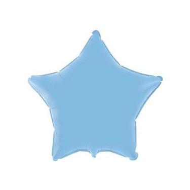 Imagem de Balão de Festa Metalizado 20" 50cm - Estrela Azul Baby - 01 Unidade - 