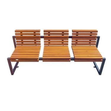 Imagem de YAYAOVP-24927 Banco ao ar livre banco de encosto de jardim, superfície de cadeira de madeira, cadeira de aço ao ar livre, terraço de parque, assentos de madeira, bancos de jardim (pequeno)