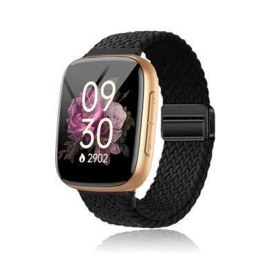 Imagem de NOUKAJU Pulseira para Tensky GTX20, pulseiras trançadas respiráveis, pulseira trançada de nylon, pulseira ajustável, pulseira de substituição para smartwatch Tensky GTX20 (preto)