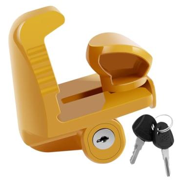 Imagem de ZJRDYYK Trava de engate de reboque, tamanho universal, serve para acopladores de 4 cm, 5 cm e 6 cm, aço resistente, para veículos, reboques, barcos e trailers