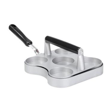 Imagem de predolo Hambúrguer Carne Bovina Grelha Prensa Hambúrguer Esmagador Prensa de Carne para Sanduíche de Grelhar Casa, Preto