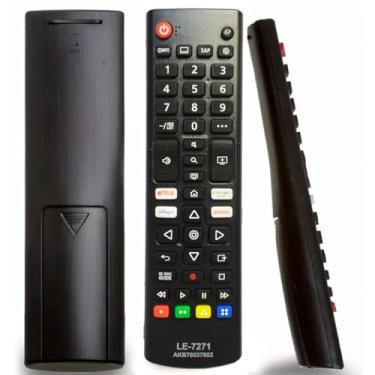 Imagem de Controle Remoto Universal Televisão Compatível com LG LCD LED HDTV Plasma Smart Com Teclas Netflix, Prime, Disney+, Globoplay TV Digital Futebol Diversos Modelos Substituição c/Pilhas PREMIUM