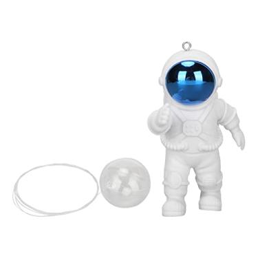 Imagem de Ornamentos de AquáRio de Astronauta DecoraçõEs de AquáRio Flutuante de áGua Salgada PVC Seguro Posição AjustáVel (Máscara Azul)
