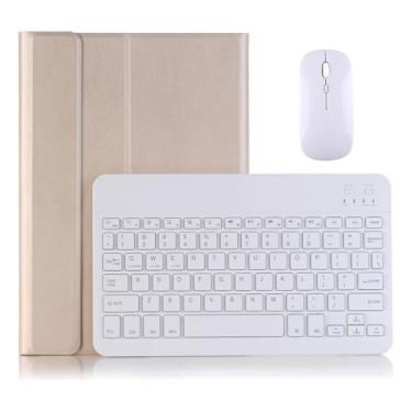 Imagem de Capa Tablet + Teclado + Mouse Para iPad Pro 11 Polegadas (ouro, teclado retroiluminado)