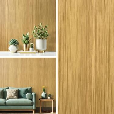 Imagem de Papel de Parede Adesivo Lavável Envelopamento Antimanchas 5 metros (Madeira Oliva)