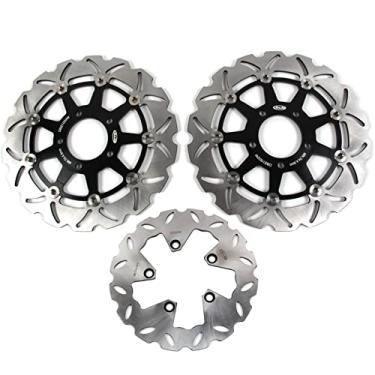 Imagem de Arashi Discos de freio dianteiros traseiros rotores para Suzuki GSX600F Katana 600 2004-2006, GSF Bandit 650 S 2005-2006, acessórios de substituição de motocicleta preto