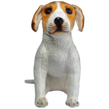 Imagem de Cachorro de Pelúcia Realista Sentado Cachorrinho Fofo - Sunn Toys, Bea