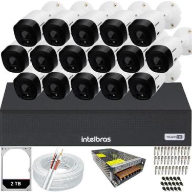 Imagem de Kit 16 Câmeras Intelbras Multi Hd 1120b Dvr 16 Canais Hd 2TB