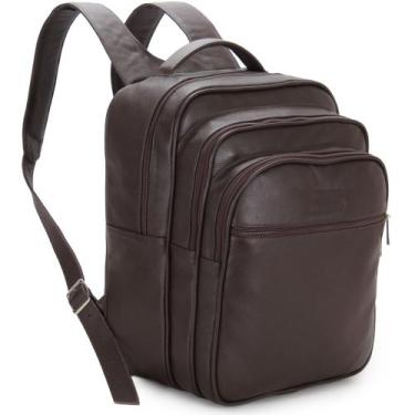 Imagem de Mochila De Couro Legitimo Mochila para Notebook de 14 à 16 Polegadas /