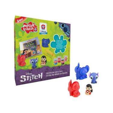 Imagem de Kit Massinha Disney Stitch Super Massa Estrela  - com Livro, Colorido