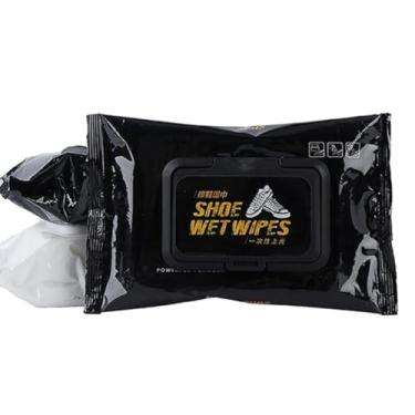 Imagem de Pacote 80 Unidades De Lenço Limpa Tênis Sapato Bolsa Instantâneo Magic Wipes Prático (1 Pacote)