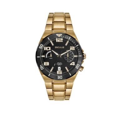 Imagem de Relógio Seculus Solar Masculino Dourado E Preto 77341gpsvha2 Dourado Preto Preto-Masculino