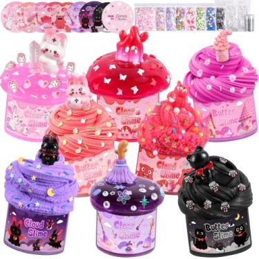 Imagem de Slime Kit Joytry, 8 pacotes, Spooky Halloween com complementos para de